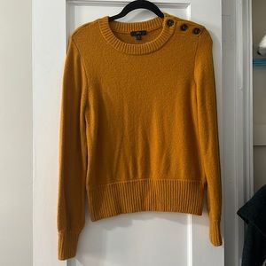 J Crew Button detail Sweater Mustard Yellow